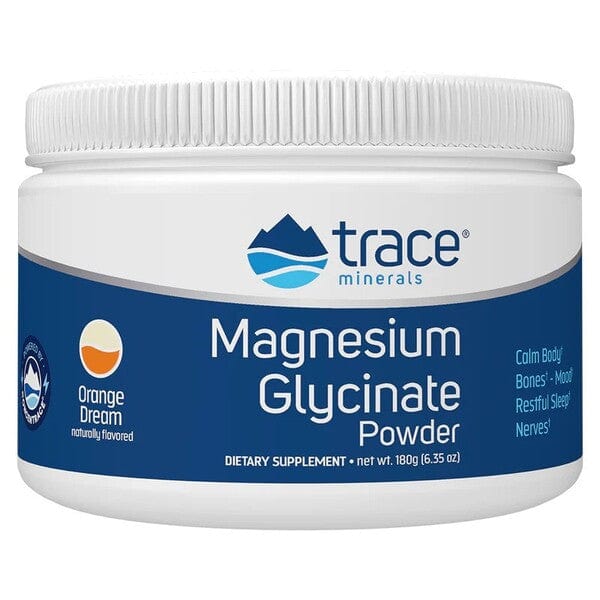 Trace Minerals Magnesium Glycinate Powder, Orange Dream - 180g