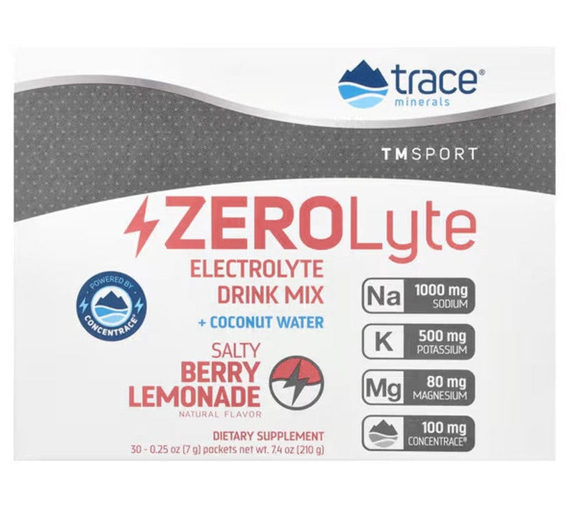 Trace Minerals ZEROLyte, Salty Berry Lemonade - 30 packets