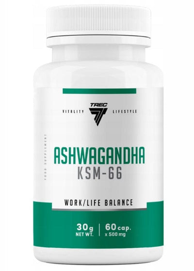 Trec Nutrition Health and Wellbeing Ashwagandha KSM-66, 500mg - 60 caps