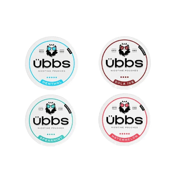 Übbs Smoking Products 11mg & 14mg Ubbs Strong & Max Nicotine Pouches Bundle 40 Cans (40 Cans For The Price 30 Cans)