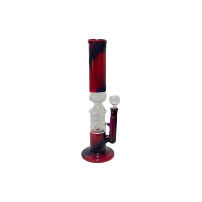 Unbranded Smoking Products Percolator Glass Bong Mixed Colour 16"