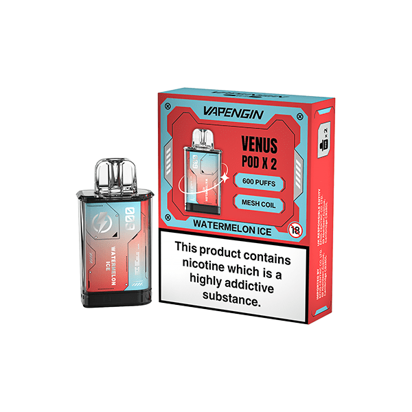 Vapengin Vaping Products Watermelon Ice 20mg Vapengin Venus Prefilled Pods 1200 Puffs - 2 Pcs