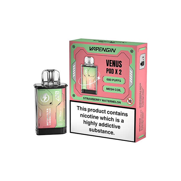 Vapengin Vaping Products Watermelon Ice 20mg Vapengin Venus Prefilled Pods 1200 Puffs - 2 Pcs