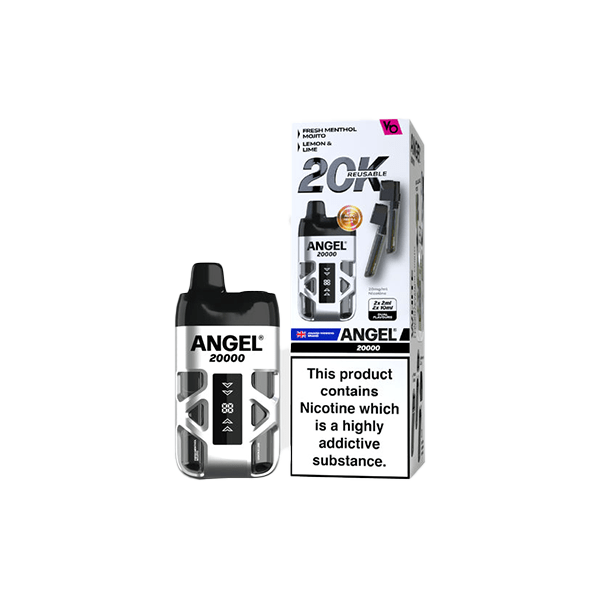 Vapes Bars Vaping Products 20mg Angel 20000 by Vapes Bars Duel Prefilled Pod Vape Kit 20000 Puffs