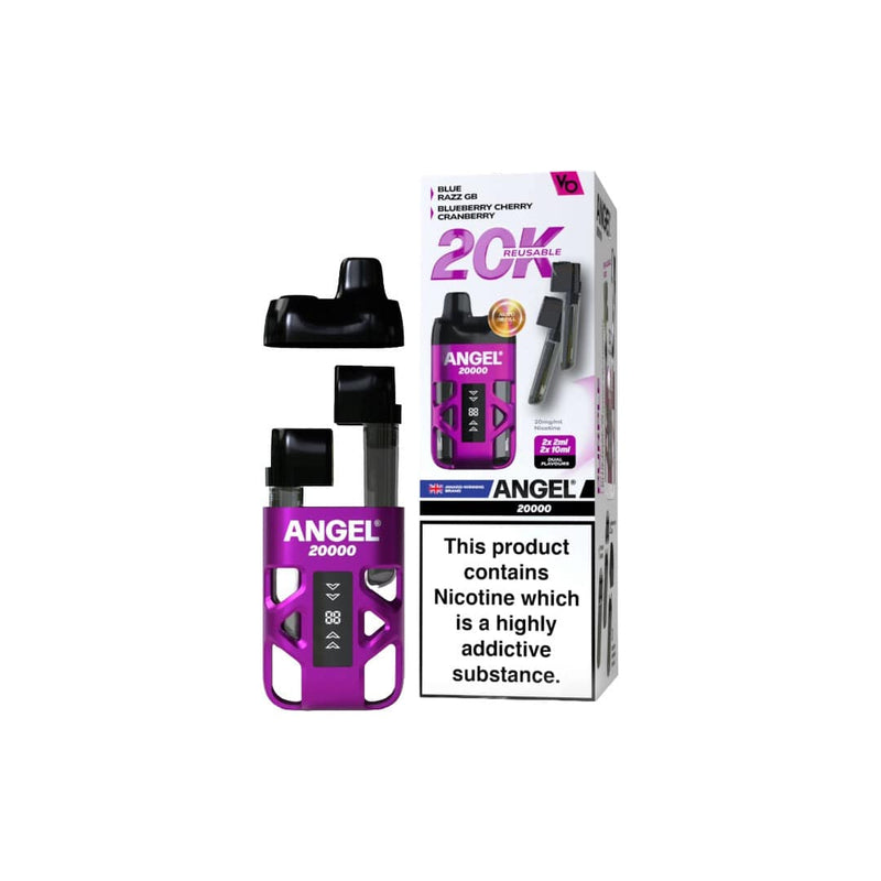 Vapes Bars Vaping Products 20mg Angel 20000 by Vapes Bars Duel Prefilled Pod Vape Kit 20000 Puffs