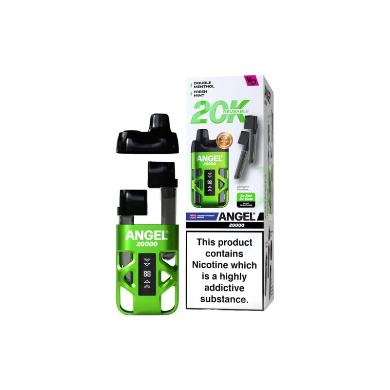 Vapes Bars Vaping Products 20mg Angel 20000 by Vapes Bars Duel Prefilled Pod Vape Kit 20000 Puffs