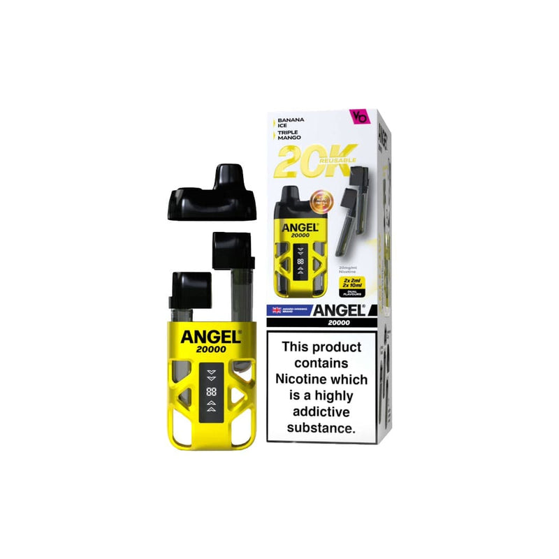 Vapes Bars Vaping Products 20mg Angel 20000 by Vapes Bars Duel Prefilled Pod Vape Kit 20000 Puffs