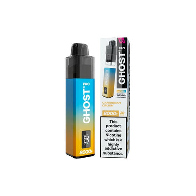 Vapes Bars Vaping Products 20mg Ghost Pro 8000+ By Vapes Bars Prefilled Pod Vape Kit