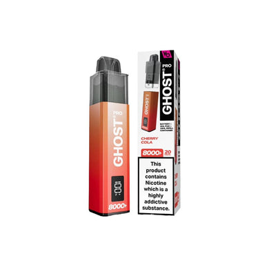 Vapes Bars Vaping Products 20mg Ghost Pro 8000+ By Vapes Bars Prefilled Pod Vape Kit