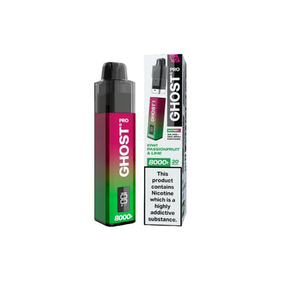 Vapes Bars Vaping Products 20mg Ghost Pro 8000+ By Vapes Bars Prefilled Pod Vape Kit