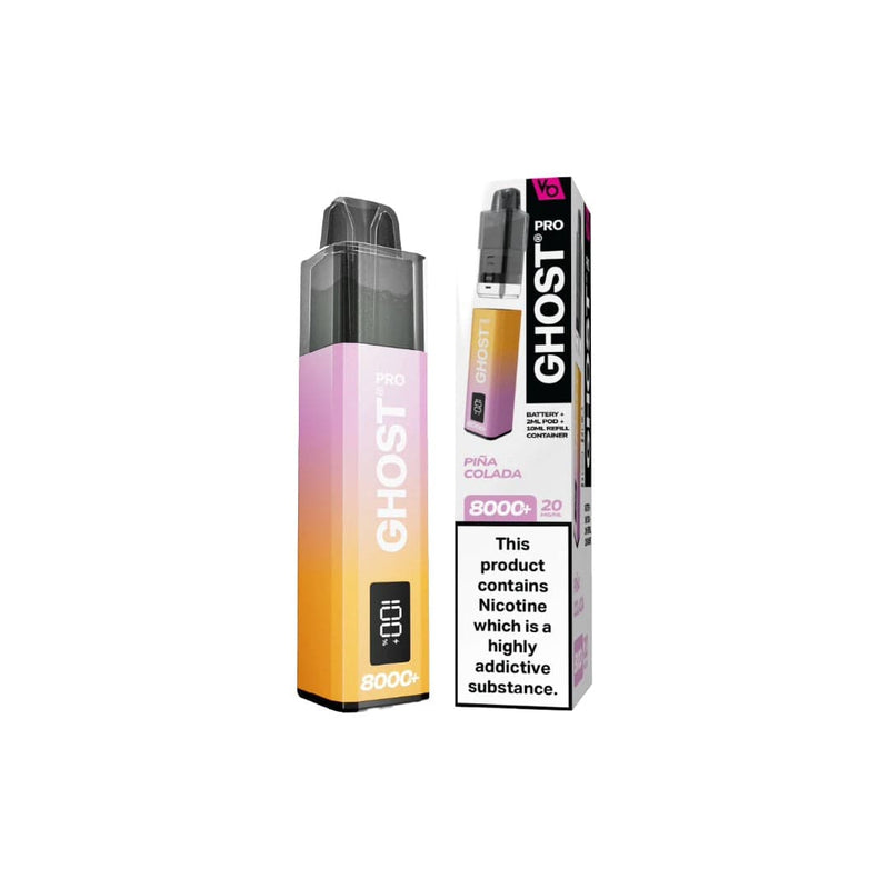 Vapes Bars Vaping Products 20mg Ghost Pro 8000+ By Vapes Bars Prefilled Pod Vape Kit