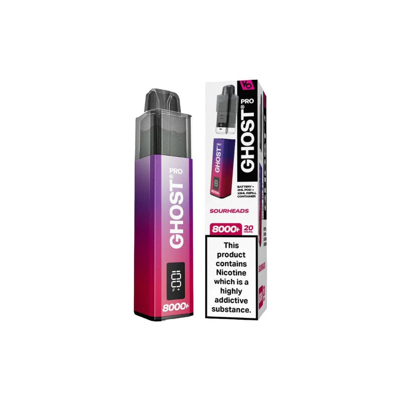 Vapes Bars Vaping Products 20mg Ghost Pro 8000+ By Vapes Bars Prefilled Pod Vape Kit