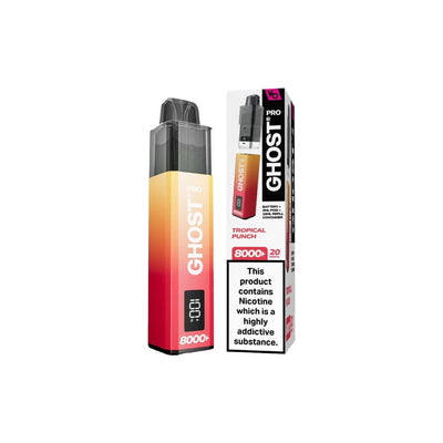 Vapes Bars Vaping Products 20mg Ghost Pro 8000+ By Vapes Bars Prefilled Pod Vape Kit