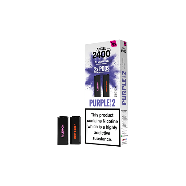 Vapes Bars Vaping Products 20mg Vapes Bars Angel 2400 Prefilled Pods 2ml 1200 Puffs - 2 Pcs
