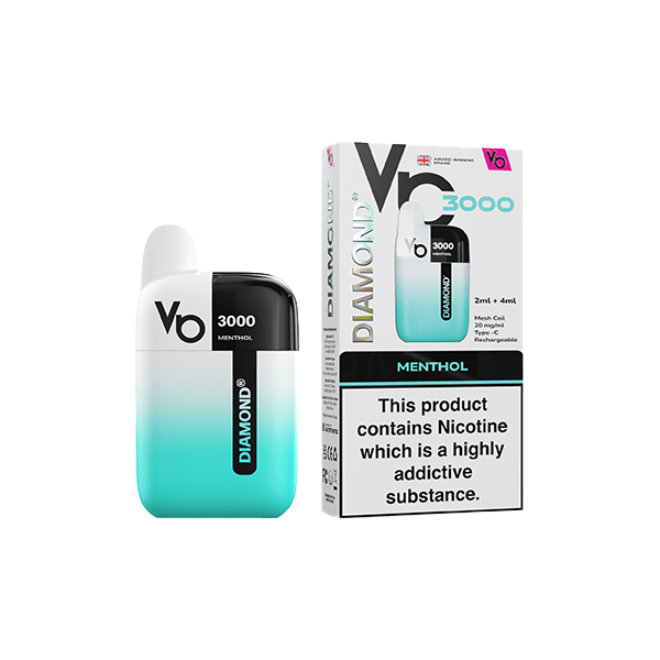 Vapes Bars Vaping Products Menthol Vapes Bar Diamond 3000 20mg Pod Vape Kit 3000 Puffs