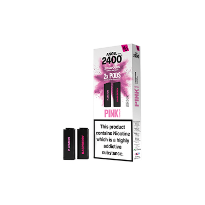 Vapes Bars Vaping Products Pink Edition 20mg Vapes Bars Angel 2400 Prefilled Pods 2ml 1200 Puffs - 2 Pcs
