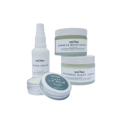 We Are High Peak CBD Products We Are High Peak CBD Skincare Set (Serum, Moisturiser, Cream, Lip Balm)