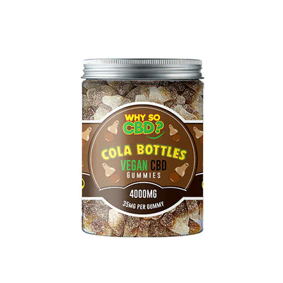 Why So CBD CBD Products Cola Bottles Why So CBD? 4000mg Broad Spectrum CBD Large Vegan Gummies - 11 Flavours