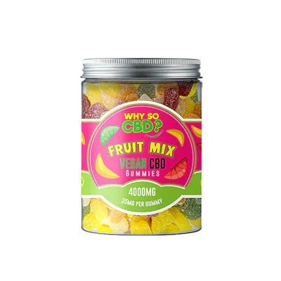 Why So CBD CBD Products Fruit Mix Why So CBD? 4000mg Broad Spectrum CBD Large Vegan Gummies - 11 Flavours