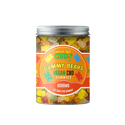 Why So CBD CBD Products Gummy Bears Why So CBD? 6000mg Broad Spectrum CBD Large Vegan Gummies - 11 Flavours