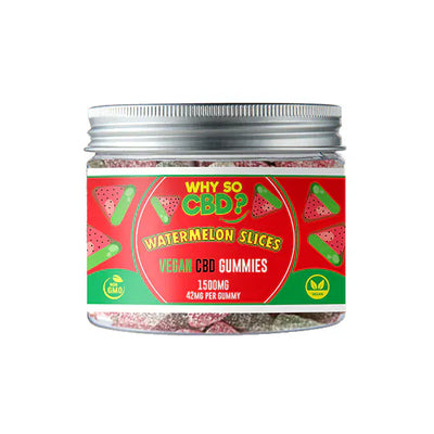 Why So CBD CBD Products Watermelon Slices Why So CBD? 1500mg Broad Spectrum CBD Small Vegan Gummies - 11 Flavours