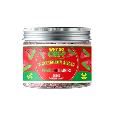 Why So CBD CBD Products Watermelon Slices Why So CBD? 500mg Broad Spectrum CBD Small Vegan Gummies - 11 Flavours