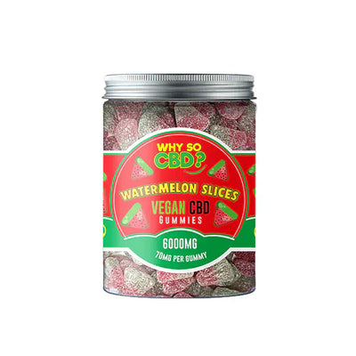 Why So CBD CBD Products Watermelon Slices Why So CBD? 6000mg Broad Spectrum CBD Large Vegan Gummies - 11 Flavours