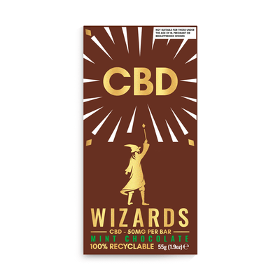 Wizards Magic CBD CBD Products 1 Bar Copy of The Wizards Magic 50mg CBD Chocolate - Mint