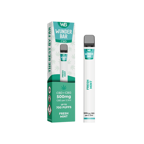 Wunderbar CBD Products Wunderbar 500mg CBD + CBG Disposable Vape Device 700 Puffs