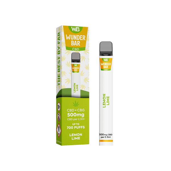 Wunderbar CBD Products Wunderbar 500mg CBD + CBG Disposable Vape Device 700 Puffs