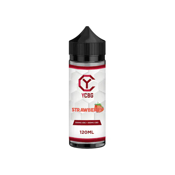 YCBG CBD Products Strawberry yCBG 500mg CBD + 500mg CBG E-liquid 120ml (BUY 1 GET 1 FREE)