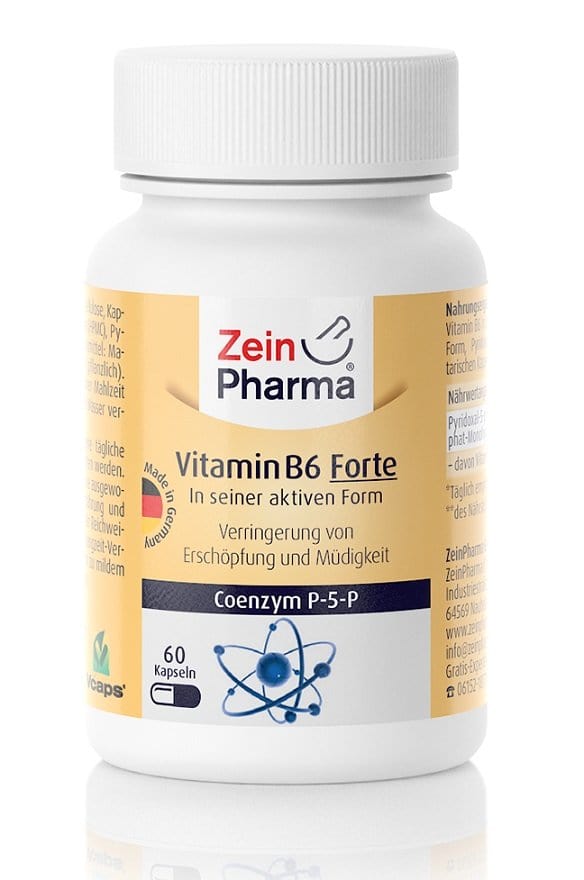 Zein Pharma Nootropics & Supplements Vitamin B6 (P-5-P), 40mg - 60 caps