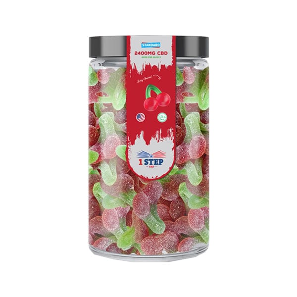 1 Step CBD CBD Products Wild Cherries 1 Step CBD Standard Gummies 2400mg (800g) (BUY 1 GET 1 FREE)
