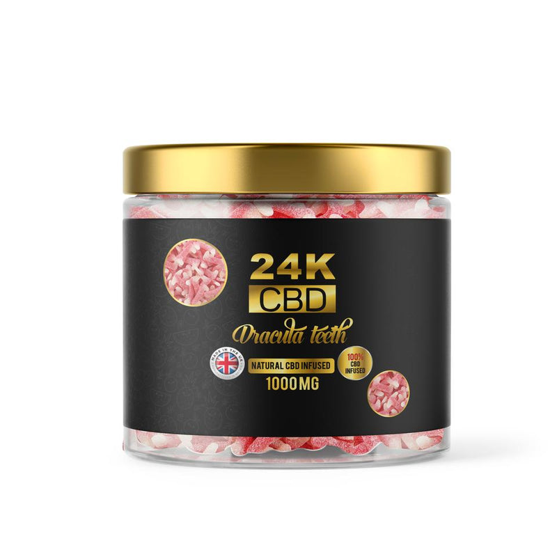 24K 1000mg CBD Premium Gummies - Hemprove UK