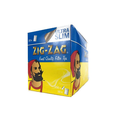Zig-Zag Smoking Products 150 Zig-Zag Ultra Slim Filter Tips - Pack of 10 Bags