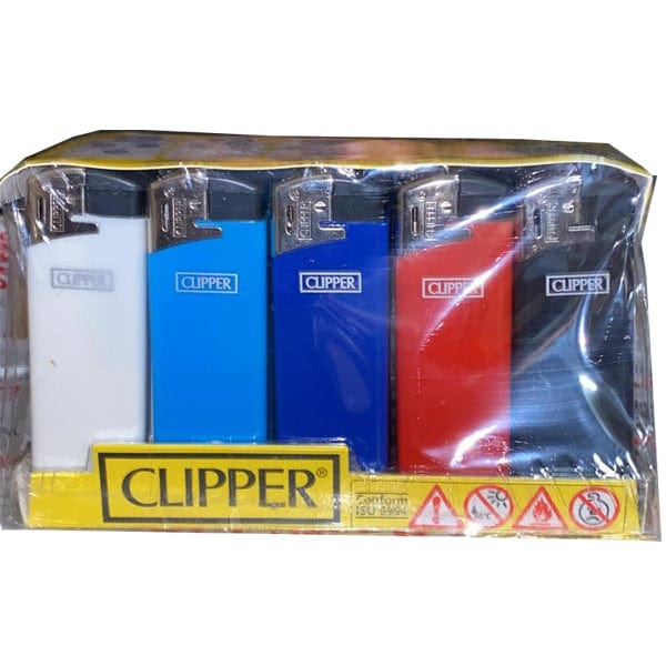 Clipper Smoking Products 25 Clipper Flat Fit Translucent Electronic Lighters - TK21R
