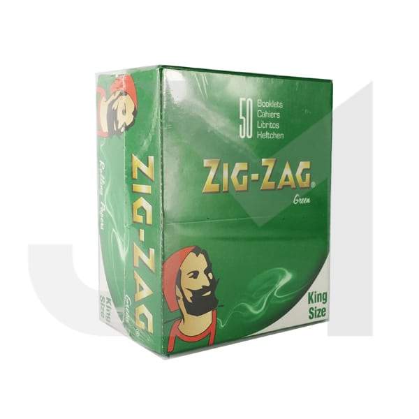 Zig-Zag Smoking Products Zig-Zag Green King Size Rolling Papers (50 Pack)