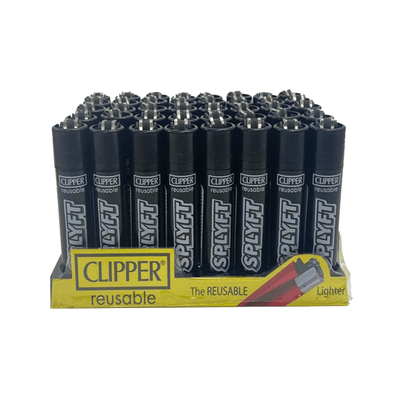 SPLYFT Smoking Products Clipper SPLYFT Black Large Classic Refillable Lighters (40 Pack)