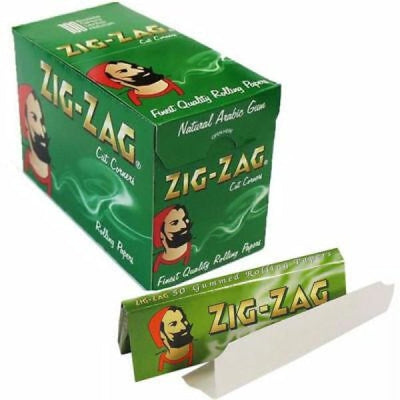 Zig-Zag Smoking Products Zig-Zag Green Regular Size Rolling Papers (100 Pack)