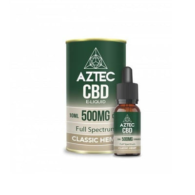 Aztec CBD CBD Products Classic Hemp Aztec CBD 500mg CBD Vaping Liquid 10ml (50PG/50VG)