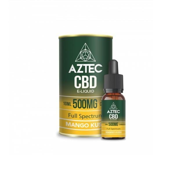 Aztec CBD CBD Products Mango Kush Aztec CBD 500mg CBD Vaping Liquid 10ml (50PG/50VG)