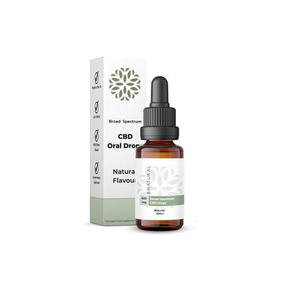 Bnatural CBD Products Bnatural 600mg Broad Spectrum CBD Natural Oral Drops - 10ml