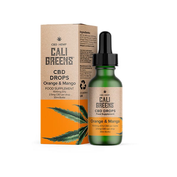Cali Greens CBD Products Orange & Mango Cali Greens 1500mg CBD Oral Drops - 30ml