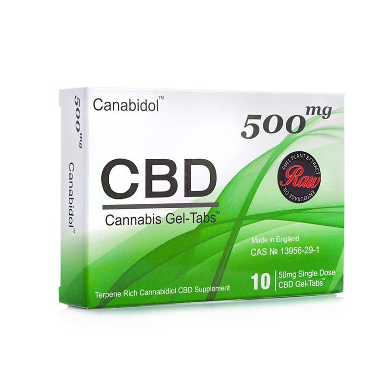 Canabidol CBD Products Canabidol 500mg CBD Gel-Tabs Capsules 10