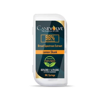 Canevolve CBD Products Lemon Skunk Canevolve 96% CBD Broad Spectrum Cannabis Extract Syringe 1ml