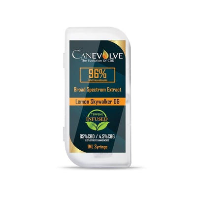 Canevolve CBD Products Lemon Skywalker OG Canevolve 96% CBD Broad Spectrum Cannabis Extract Syringe 1ml