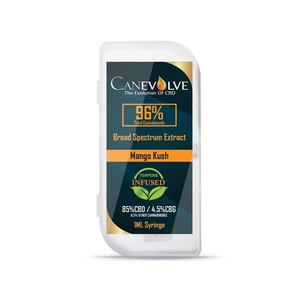Canevolve CBD Products Mango Kush Canevolve 96% CBD Broad Spectrum Cannabis Extract Syringe 1ml