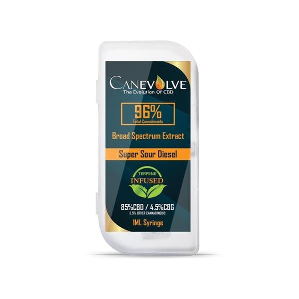 Canevolve CBD Products Super Sour Diesel Canevolve 96% CBD Broad Spectrum Cannabis Extract Syringe 1ml