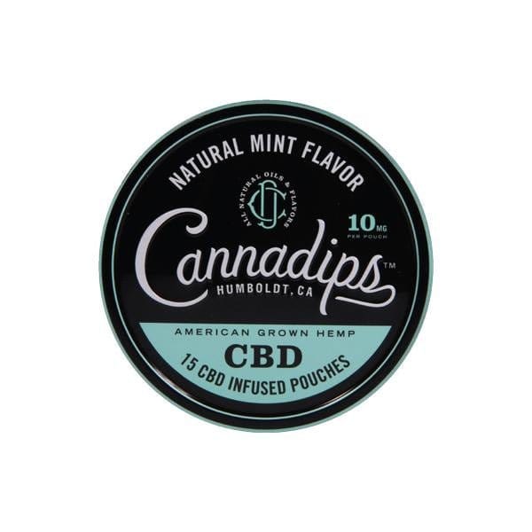 Cannadips CBD Products Cannadips 150mg CBD Natural Mint Snus Pouches