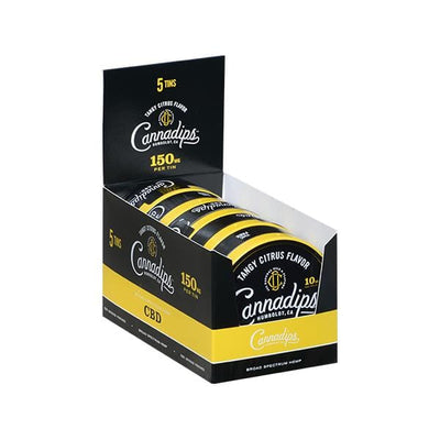 Cannadips CBD Products Cannadips 150mg CBD Tangy Citrus Snus Pouches